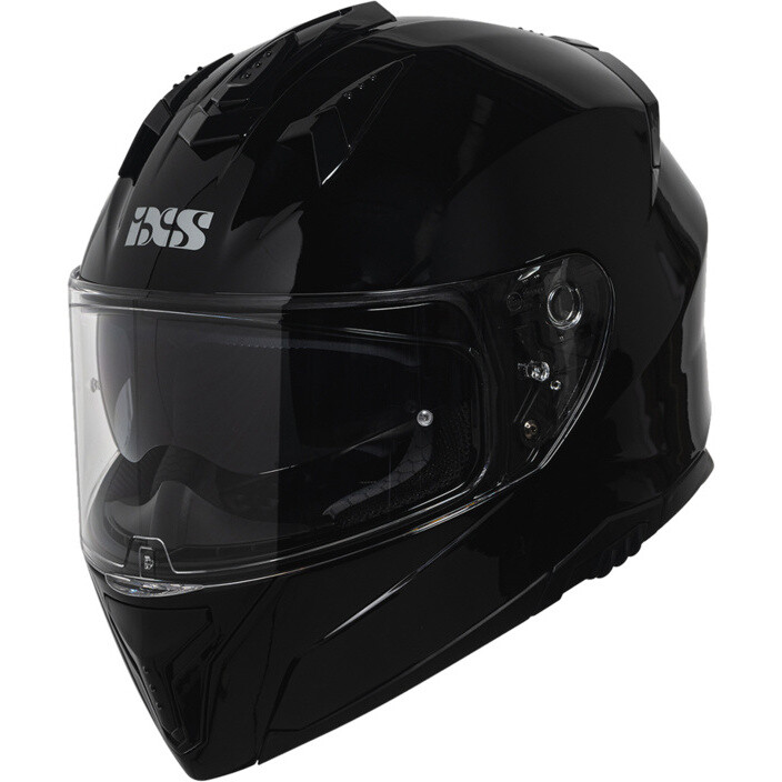 Casque de moto intégral iXS 217 1.0 Noir brillant