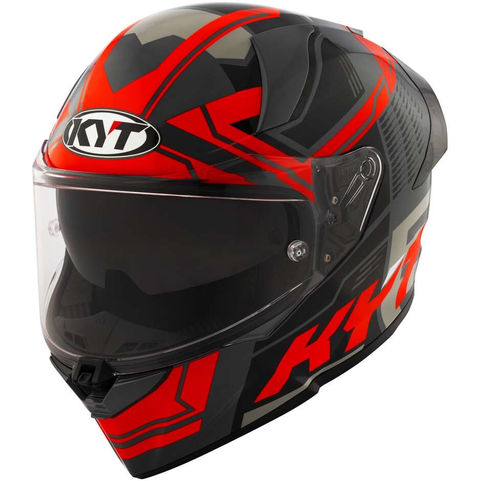 Casque de moto intégral KYT R2R OCTANE rouge