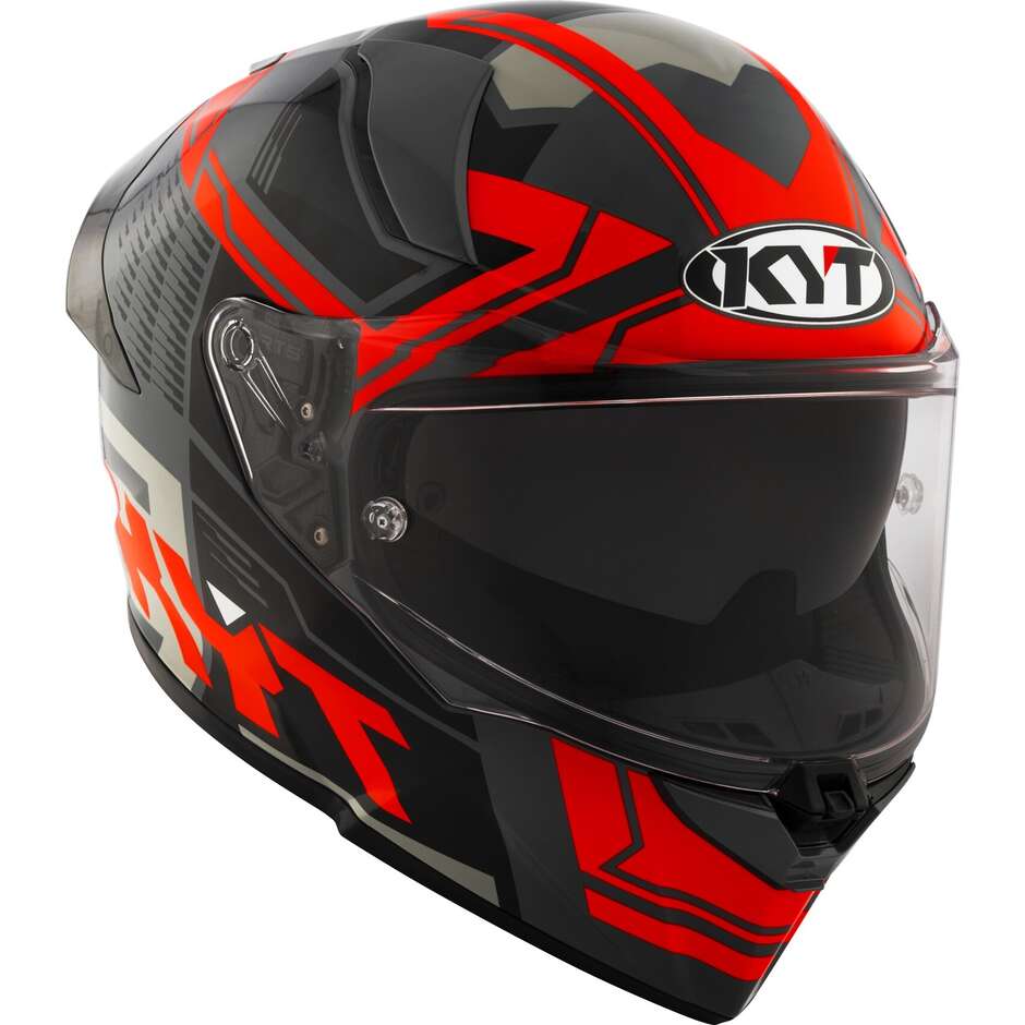 Casque de moto intégral KYT R2R OCTANE rouge