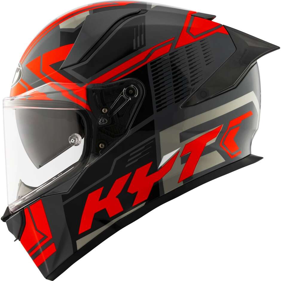 Casque de moto intégral KYT R2R OCTANE rouge