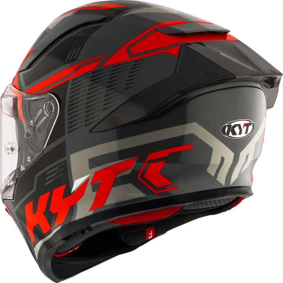 Casque de moto intégral KYT R2R OCTANE rouge