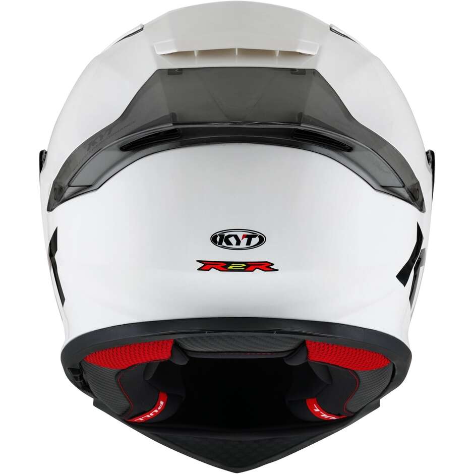 Casque de moto intégral KYT R2R PLAIN blanc