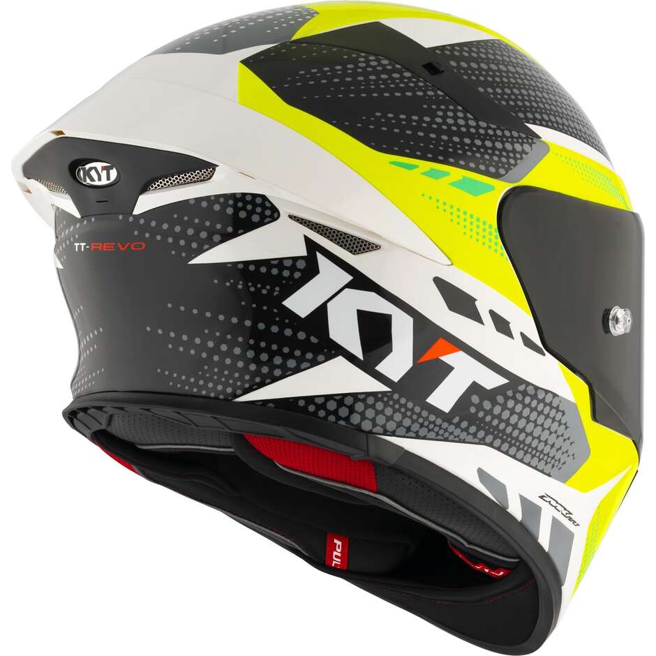 Casque de moto intégral Kyt TT-REVO GEAR noir jaune