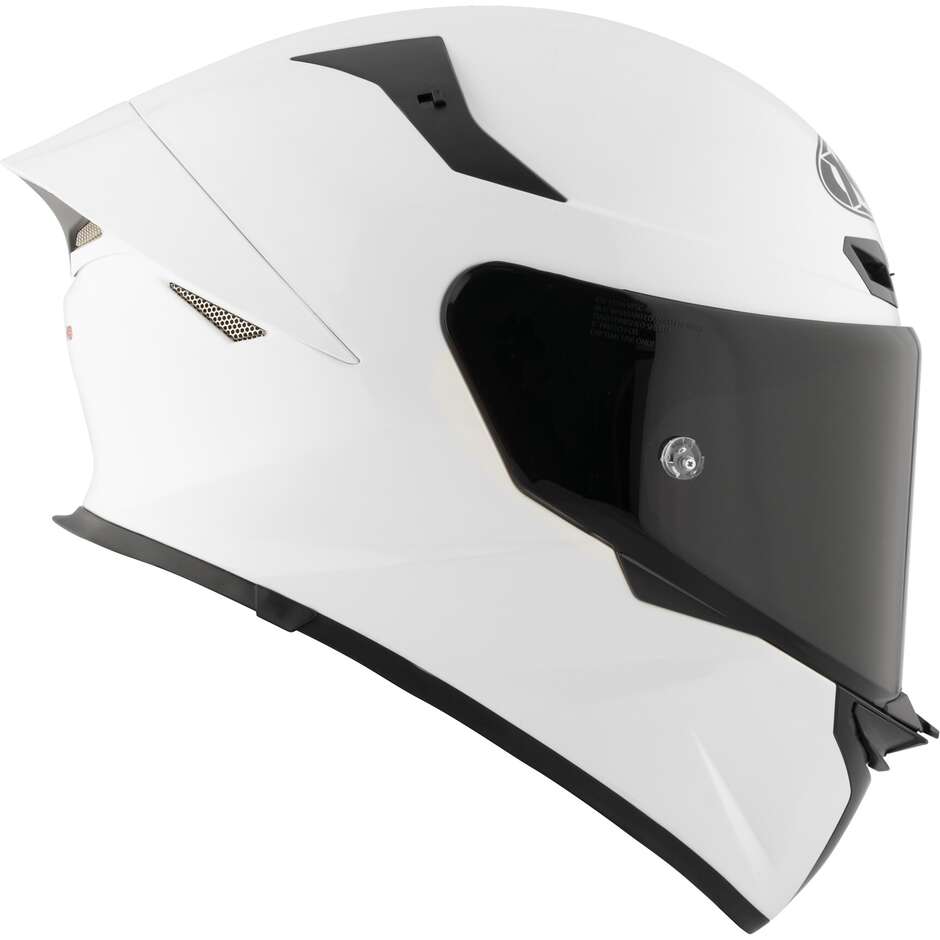 Casque de moto intégral Kyt TT-REVO PLAIN blanc