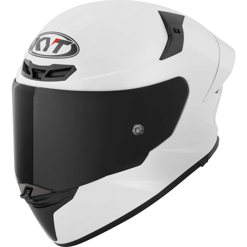 Casque de moto intégral Kyt TT-REVO PLAIN blanc