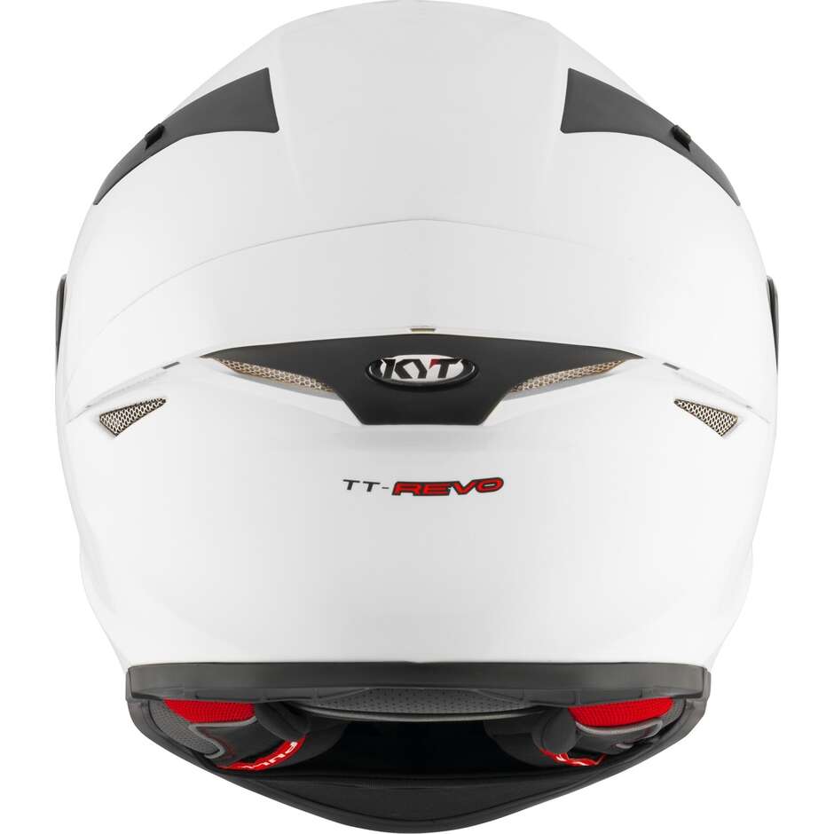 Casque de moto intégral Kyt TT-REVO PLAIN blanc