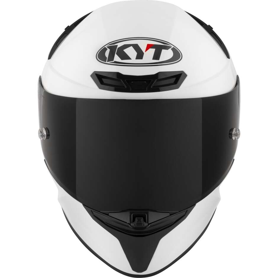 Casque de moto intégral Kyt TT-REVO PLAIN blanc