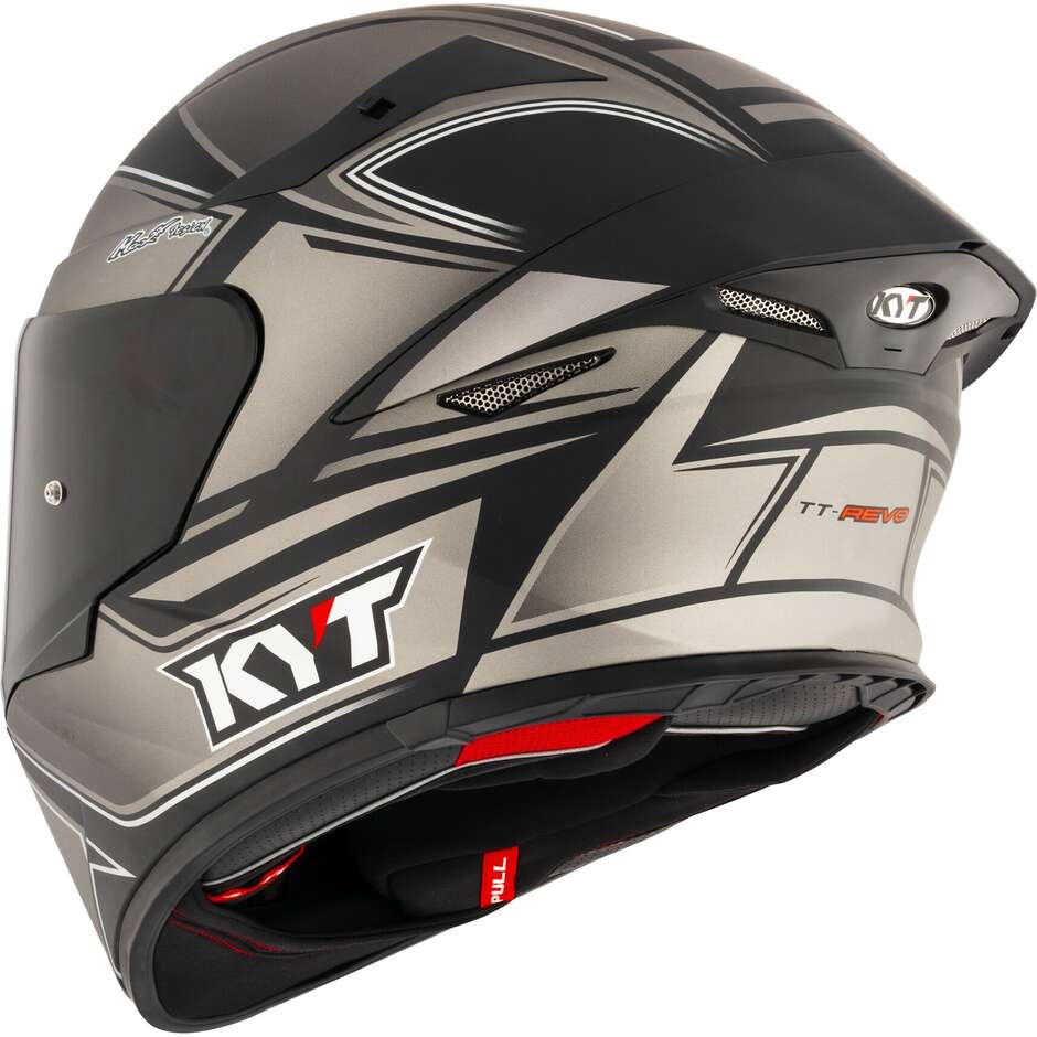 Casque de moto intégral Kyt TT-REVO TOURIST gris froid