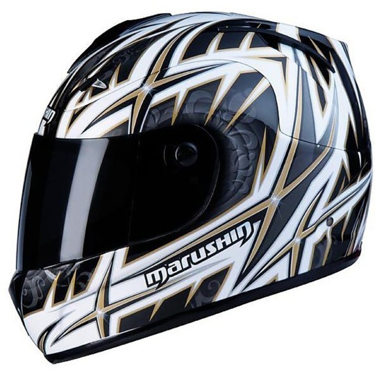 Casque de moto intégral Marushin Tnt 888Rs Taki Noir Or