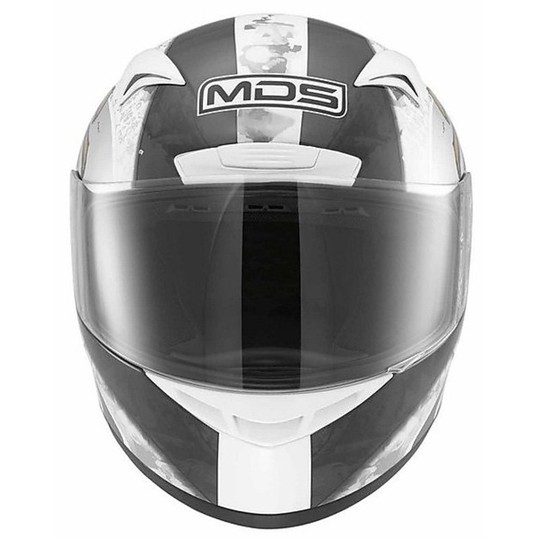 Casque de moto intégral Mds By AGV M13 Multi Ronin Blanc-Noir