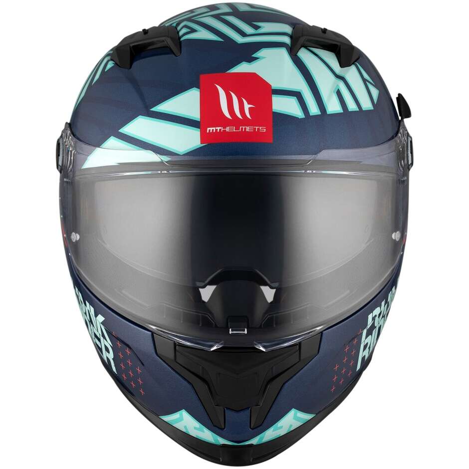 Casque de moto intégral Mt Casques BRAKER SV PUNK RIDER C7 Brillant