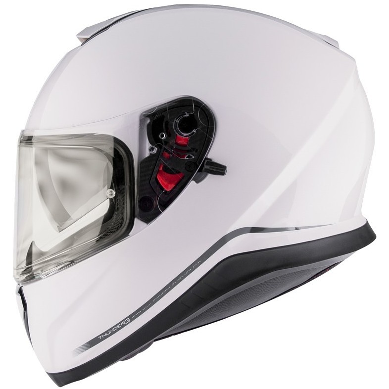 Casque de moto intégral MT Casques Thunder3 SV Solid Glossy White