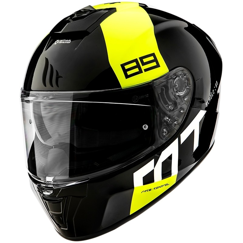 Casque de moto intégral Mt Helmet BLADE 2 Sv 89 B3 Fluo Yellow Pearl