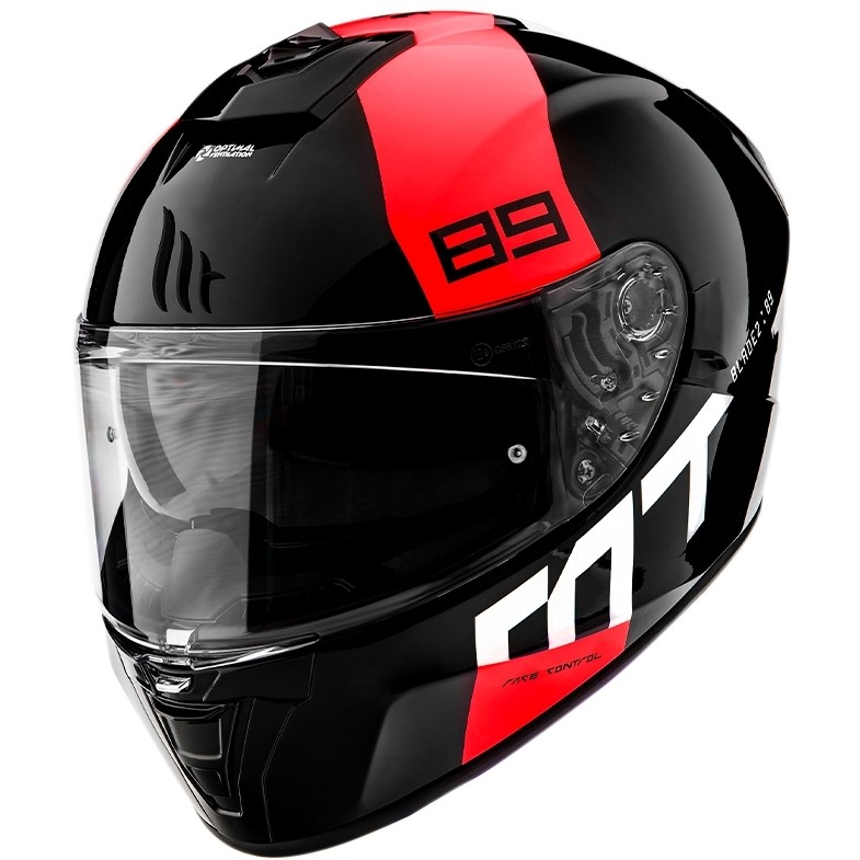 Casque de moto intégral Mt Helmet BLADE 2 Sv 89 B5 Fluo Red Pearl