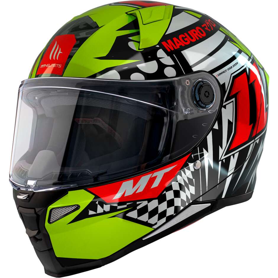 Casque de moto intégral Mt Helmet REVENGE 2 S SERGIO GARCIA A3 Glossy