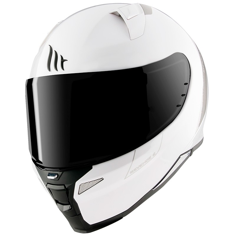Casque de moto intégral Mt Helmet REVENGE 2 Solid Gloss White Pearl