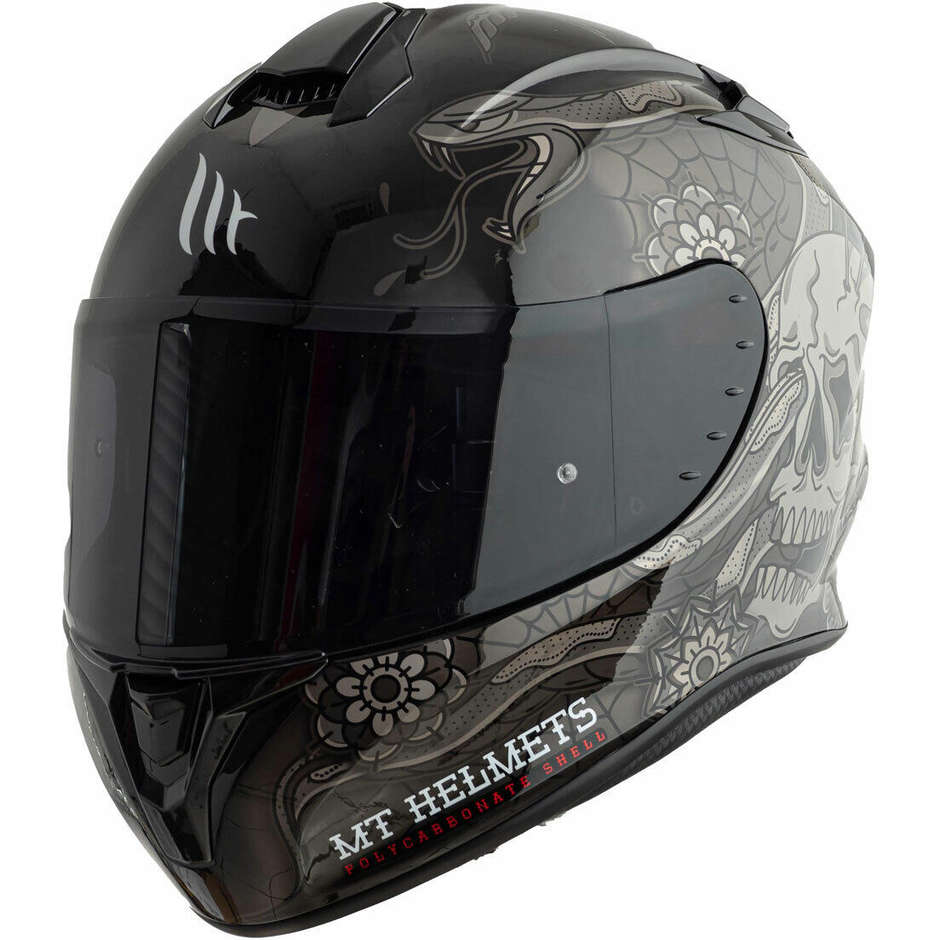 Casque de moto intégral Mt Helmet TARGO Dagger E1 Glossy Black