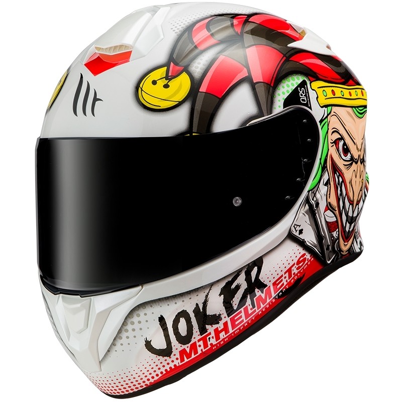 Casque de moto intégral Mt Helmet TARGO Joker A0 Pearl White