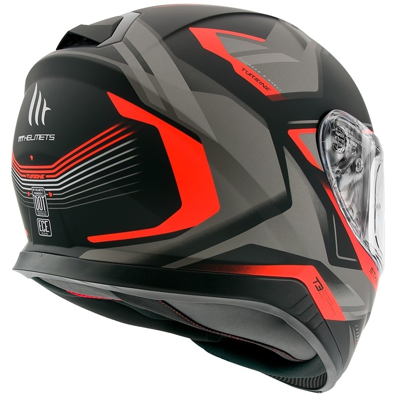 Casque de moto intégral Mt Helmet THUNDER 3 Sv TURBINE C4 Matt Black Orange Fluo