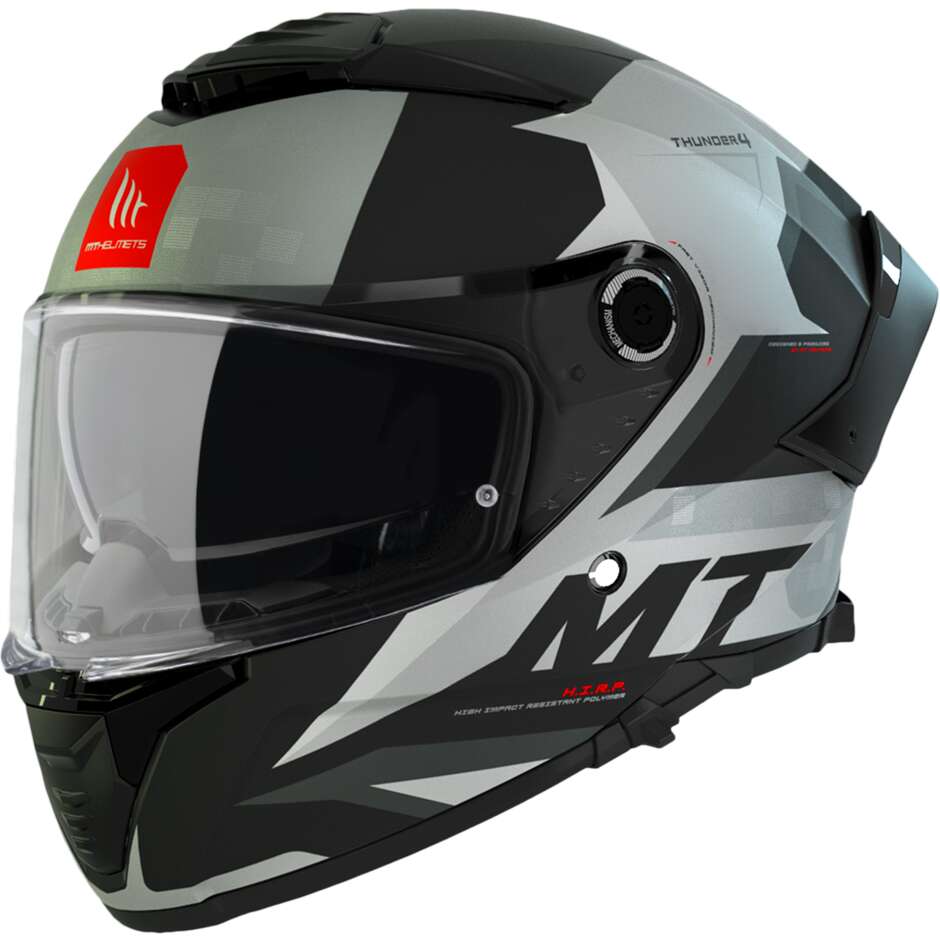 Casque de moto intégral Mt Helmets THUNDER 4 SV EXEO C2 gris brillant