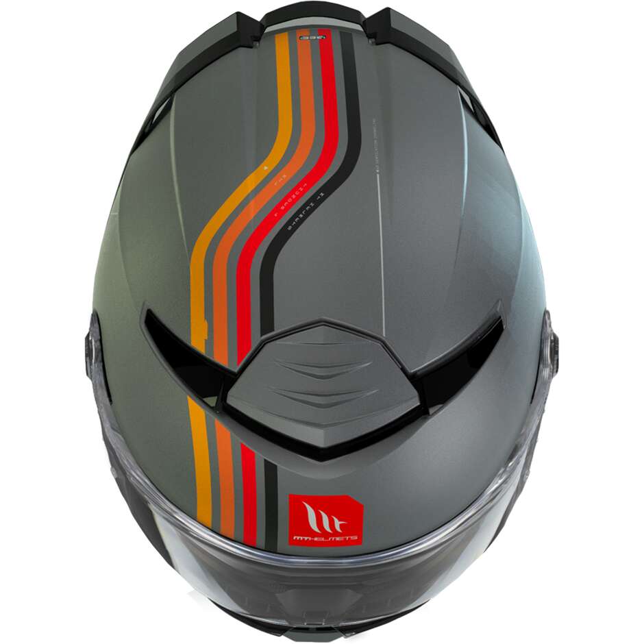 Casque de moto intégral Mt Helmets THUNDER 4 SV MIL C2 gris mat