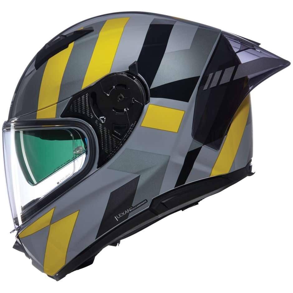 Casque de moto intégral Nolan N60-6 SPORT DYNAMIC 344 gris jaune noir brillant