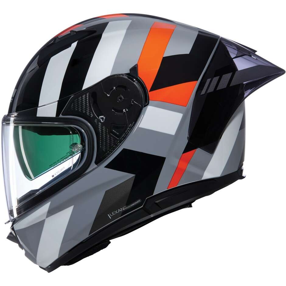 Casque de moto intégral Nolan N60-6 SPORT DYNAMIC 345 gris orange noir brillant