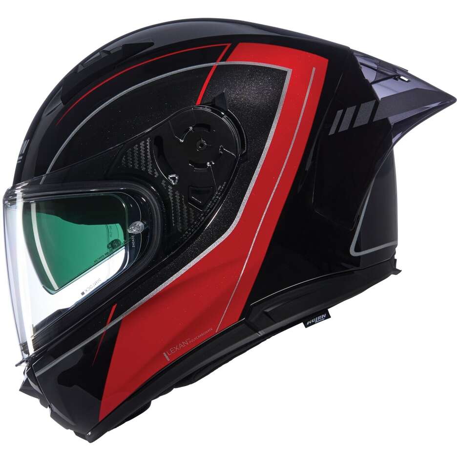 Casque de moto intégral Nolan N60-6 SPORT MESMERIC 342 Noir Rouge Métal