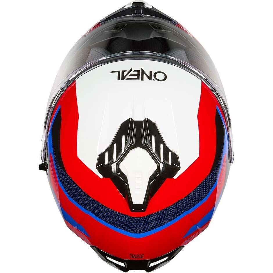 Casque de moto intégral Oneal Challenger Exo noir blanc rouge bleu V.25