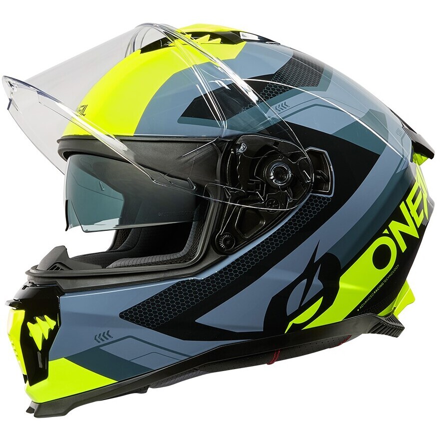 Casque de moto intégral Oneal Challenger Exo noir gris jaune V.25