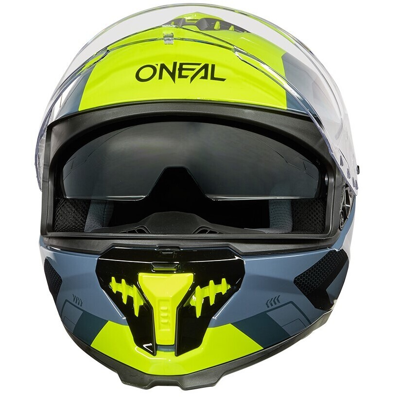Casque de moto intégral Oneal Challenger Exo noir gris jaune V.25