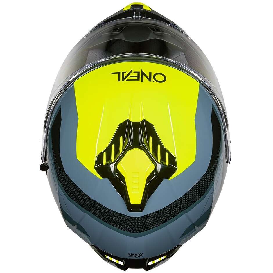 Casque de moto intégral Oneal Challenger Exo noir gris jaune V.25