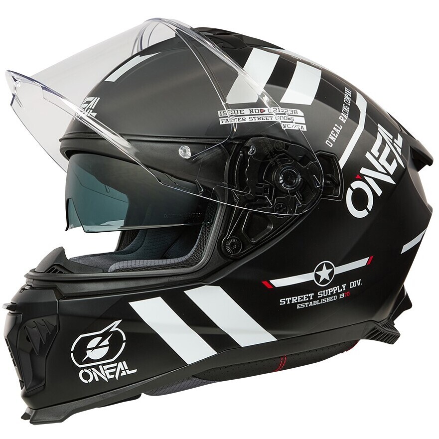 Casque de moto intégral Oneal Challenger WARHAWK noir V.25