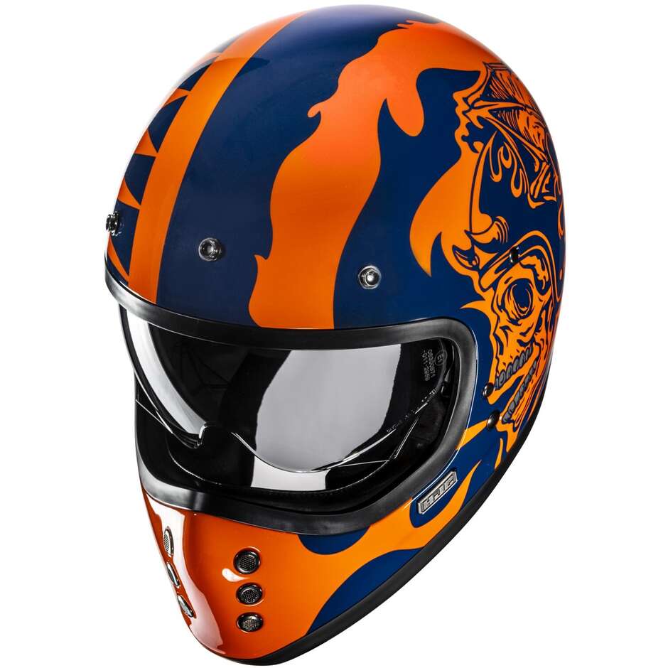 Casque de moto intégral personnalisé en fibre Hjc V60 FLAME MC27