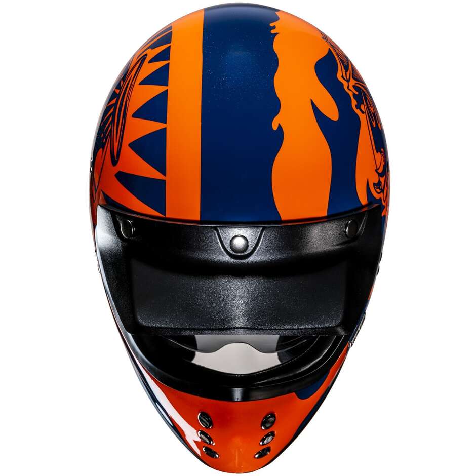 Casque de moto intégral personnalisé en fibre Hjc V60 FLAME MC27