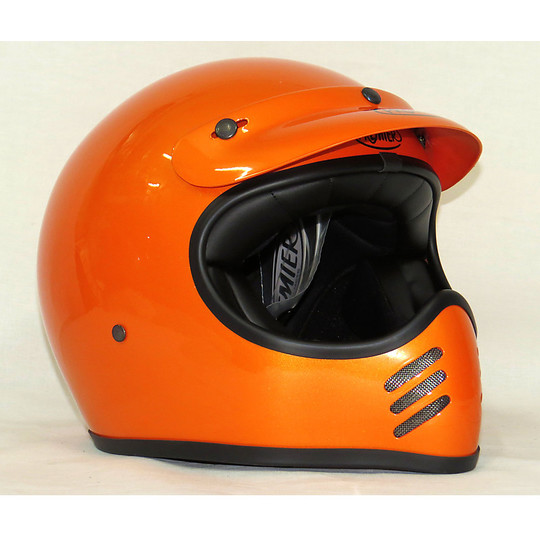 Casque de moto intégral Premier Trophy MX 70's Style Orange