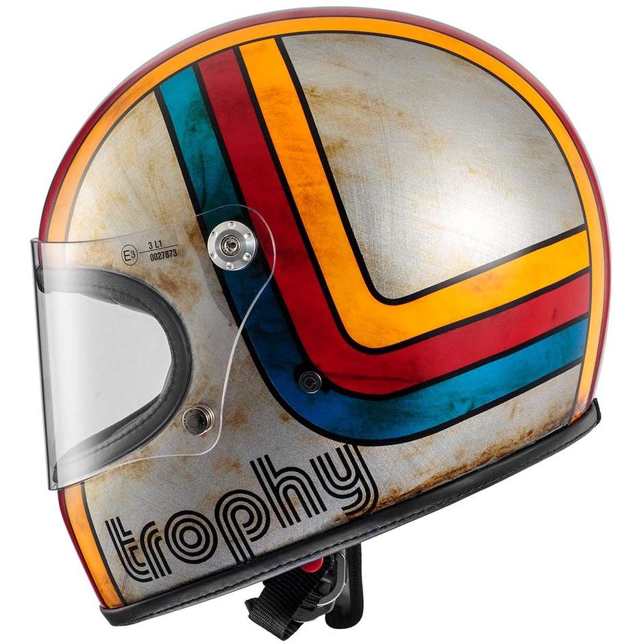 Casque de moto intégral Premier TROPHY PLATINUM ED. EX 77 BM Argent Mat