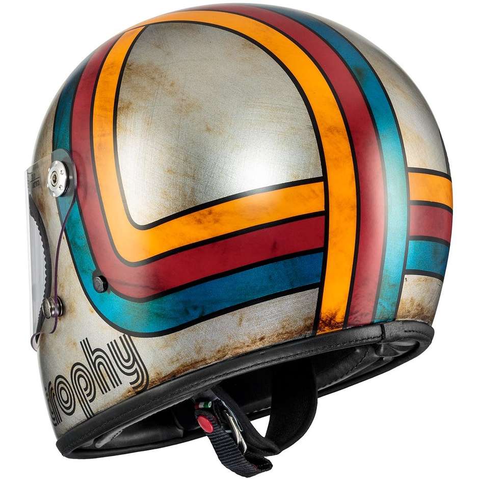 Casque de moto intégral Premier TROPHY PLATINUM ED. EX 77 BM Argent Mat