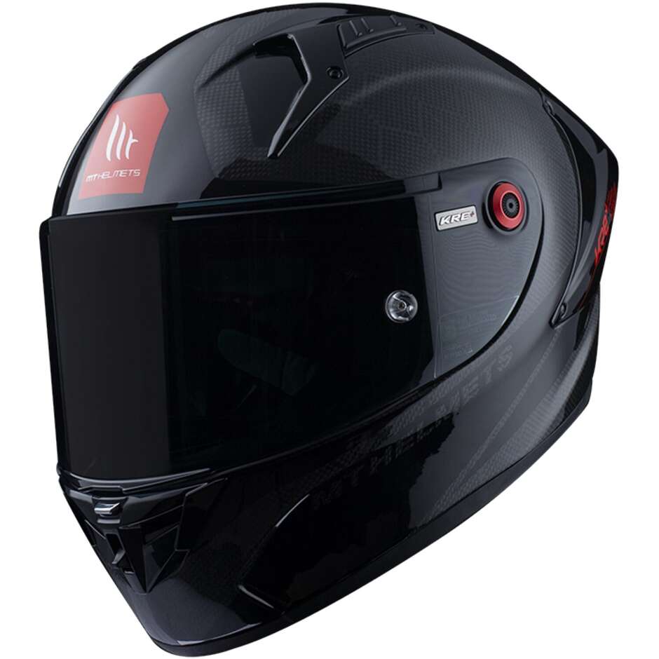 Casque de moto intégral Racing Mt Helmet KRE + CARBON A11 Glossy Black