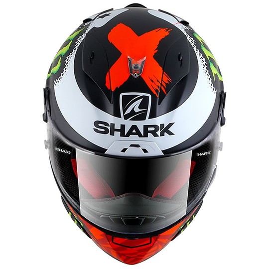 Casque de moto intégral Racing Shark RACE-R Pro Replica Lorenzo Monster Matt Noir Rouge Vert