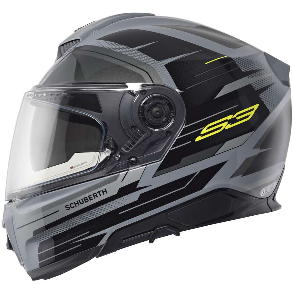 Casque de moto intégral Schuberth S3 APEX gris Touring