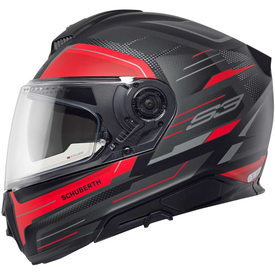 Casque de moto intégral Schuberth S3 APEX Touring rouge