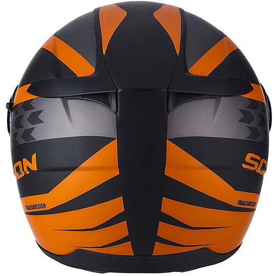 Casque de moto intégral Scorpion Exo-490 Genesis Matt Black Orange