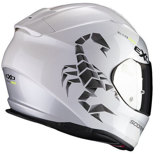 Casque de moto intégral Scorpion EXO 510 Air PIQUE blanc argent