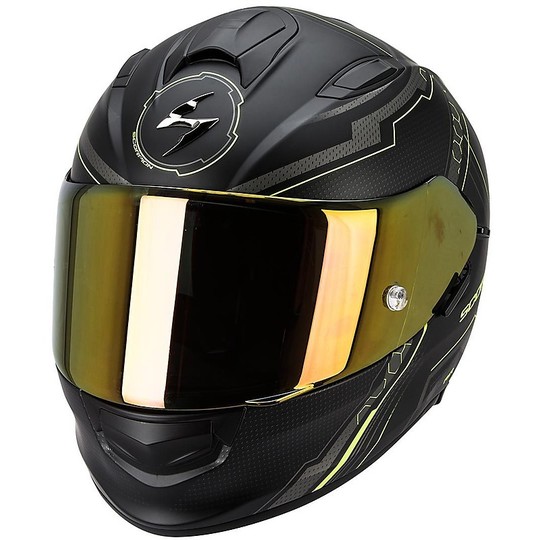 Casque de moto intégral Scorpion Exo-510 Air Sync Matt Black Neon Yellow
