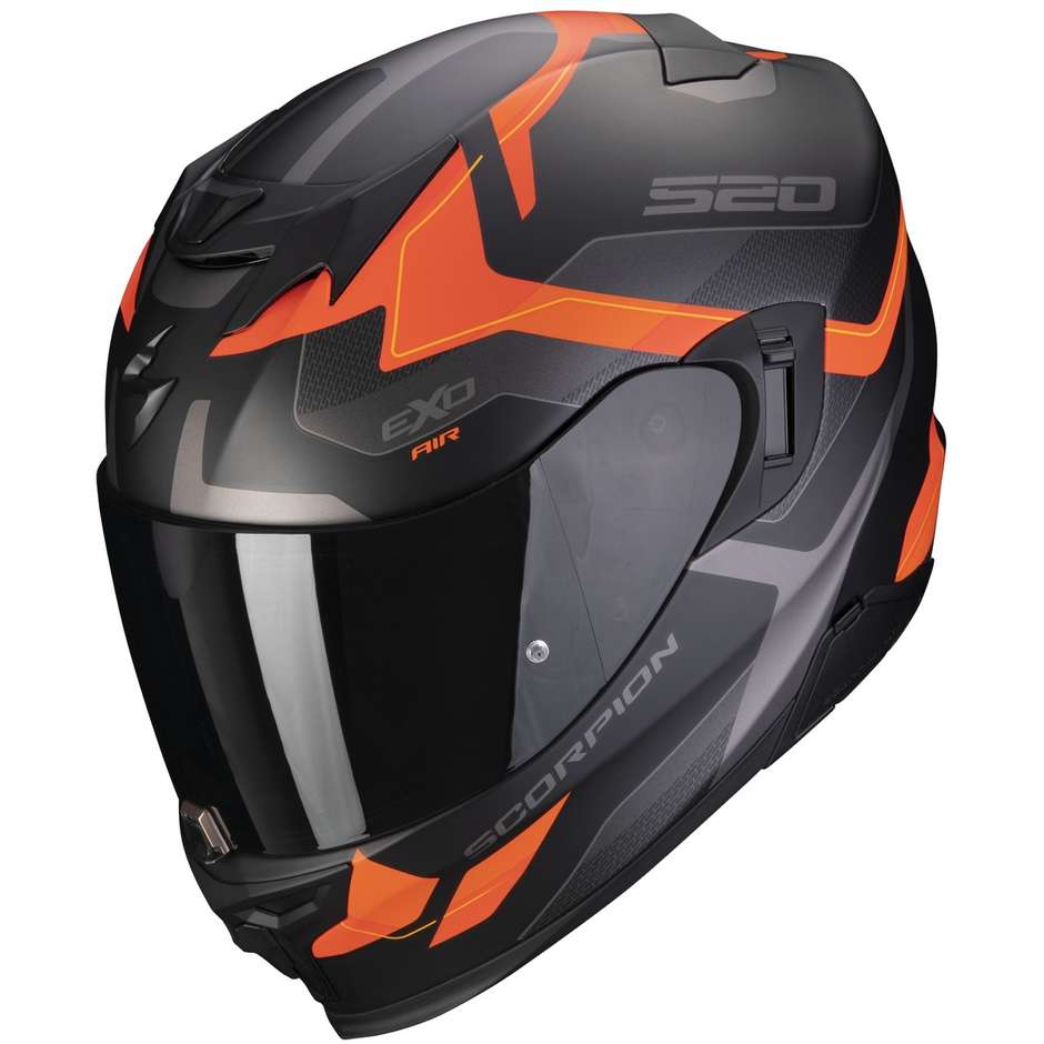Casque de moto intégral Scorpion EXO-520 EVO AIR ELAN noir mat orange