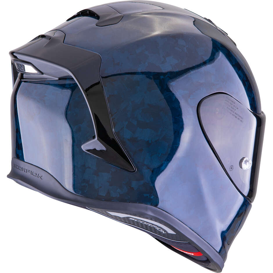 Casque de moto intégral Scorpion EXO-R1 EVO ONYX CARBON AIR SOLID bleu