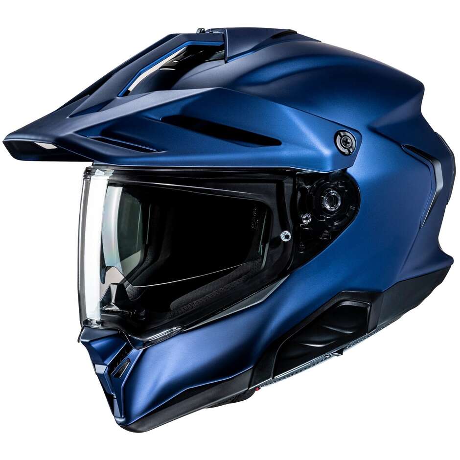 Casque de moto intégral semi-plat Hjc RPHA 60 bleu métallisé
