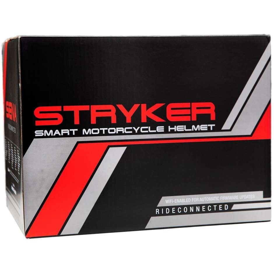 Casque de moto intégral Sena Stryker avec Bluetooth intégré Blanc