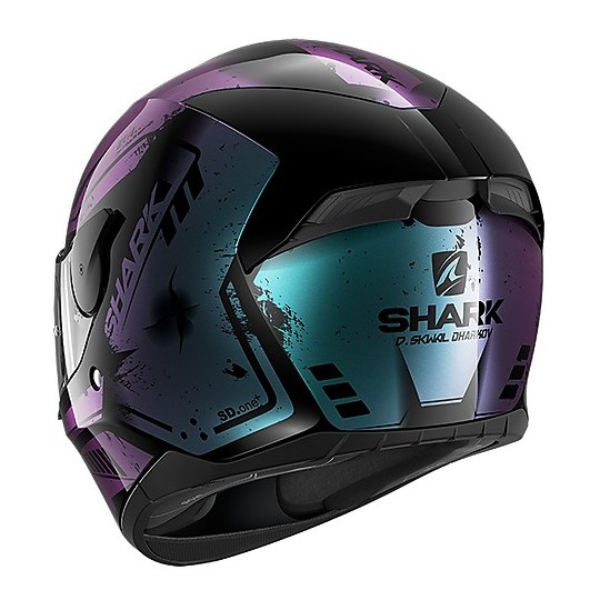 Casque de moto intégral Shark D-SKWAL 2 Dharkov Black Glitter